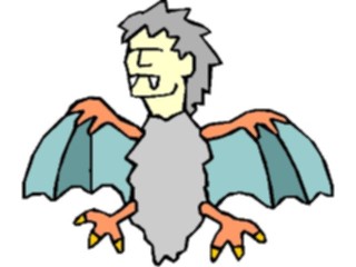 Sticker Custom Preview Image #056708 Fantasy Medieval Images Man Bat
