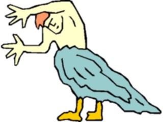 Sticker Custom Preview Image #056710 Fantasy Medieval Images Man Bird1