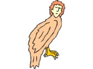 Sticker Custom Preview Image #056711 Fantasy Medieval Images Man Bird2