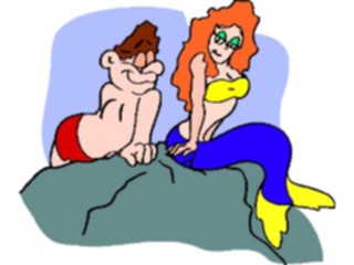 Sticker Custom Preview Image #056764 Fantasy Medieval Images Mermaid Man