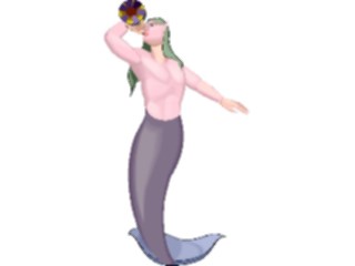 Sticker Custom Preview Image #056772 Fantasy Medieval Images Mermanwith Horn