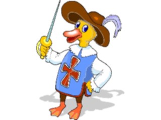 Sticker Custom Preview Image #056824 Fantasy Medieval Images Musketeer Duckling