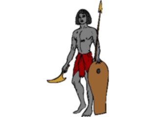 Sticker Custom Preview Image #056867 Fantasy Medieval Images Native Warrior