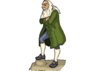 Sticker Custom Preview Image #056897 Fantasy Medieval Images Old Man Thinking