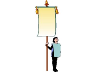 Sticker Custom Preview Image #056909 Fantasy Medieval Images Page Holding Sign