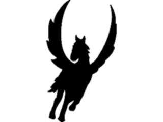 Sticker Custom Preview Image #056964 Fantasy Medieval Images Pegasus Silhouette1