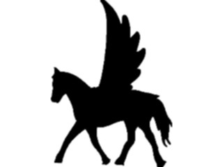 Sticker Custom Preview Image #056965 Fantasy Medieval Images Pegasus Silhouette2