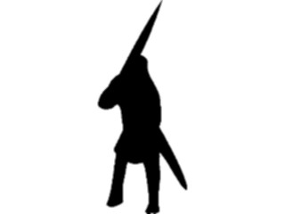 Sticker Custom Preview Image #057188 Fantasy Medieval Images Soldier Silhouette2