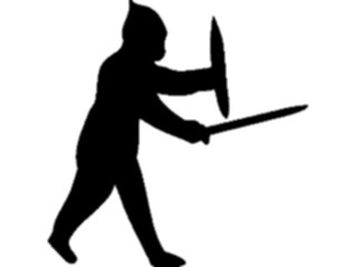 Sticker Custom Preview Image #057189 Fantasy Medieval Images Soldier Silhouette3