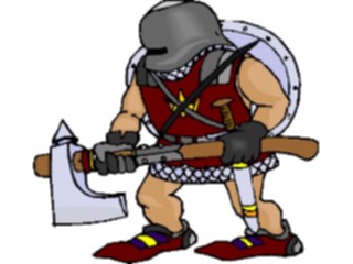 Sticker Custom Preview Image #057193 Fantasy Medieval Images Soldierwith Axe2