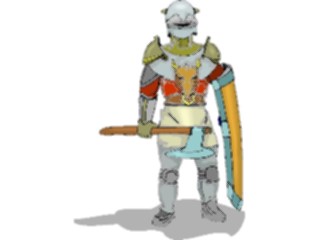 Sticker Custom Preview Image #057196 Fantasy Medieval Images Soldierwith Axe Shield