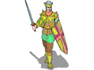 Sticker Custom Preview Image #057200 Fantasy Medieval Images Soldierwith Shield1