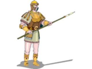 Sticker Custom Preview Image #057205 Fantasy Medieval Images Soldierwith Spear