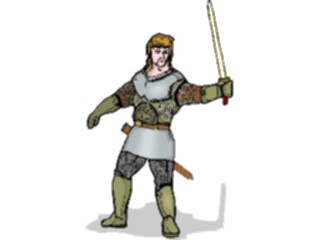 Sticker Custom Preview Image #057208 Fantasy Medieval Images Soldierwith Sword3
