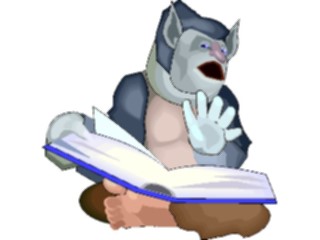 Sticker Custom Preview Image #057367 Fantasy Medieval Images Trollwith Book