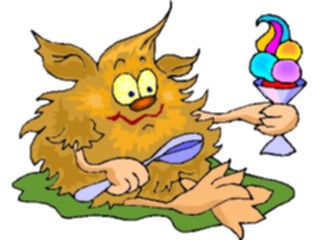 Sticker Custom Preview Image #057375 Fantasy Medieval Images Trollwith Ice Cream