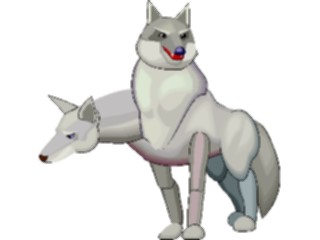 Sticker Custom Preview Image #057390 Fantasy Medieval Images Two Headed Wolf