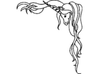 Sticker Custom Preview Image #057414 Fantasy Medieval Images Unicorn Corner