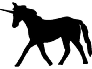 Sticker Custom Preview Image #057420 Fantasy Medieval Images Unicorn Silhouette3