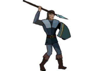 Sticker Custom Preview Image #057472 Fantasy Medieval Images Warriorwith Spear1
