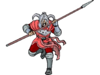 Sticker Custom Preview Image #057473 Fantasy Medieval Images Warriorwith Spear2