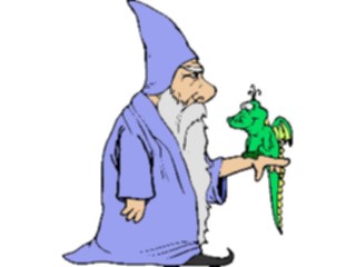 Sticker Custom Preview Image #057550 Fantasy Medieval Images Wizard Dragon