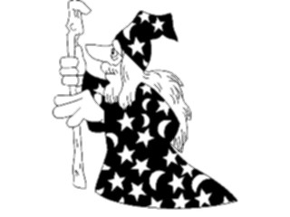 Sticker Custom Preview Image #057558 Fantasy Medieval Images Wizardwith Cane