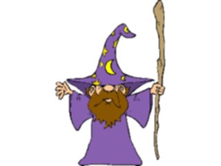 Sticker Custom Preview Image #057560 Fantasy Medieval Images Wizardwith Staff1