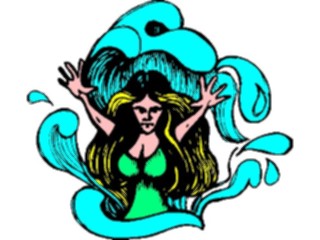 Sticker Custom Preview Image #057597 Fantasy Medieval Images Womanin Waves
