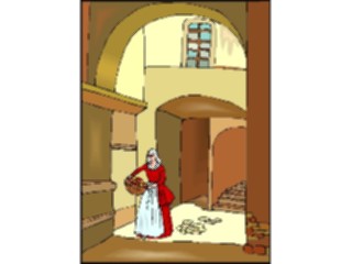 Sticker Custom Preview Image #057604 Fantasy Medieval Images Womanwith Basket