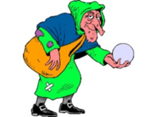 Sticker Custom Preview Image #057605 Fantasy Medieval Images Womanwith Crystal Ball