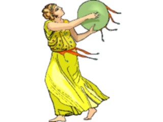 Sticker Custom Preview Image #057606 Fantasy Medieval Images Womanwith Drum