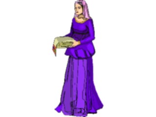 Sticker Custom Preview Image #057611 Fantasy Medieval Images Womanwith Textiles