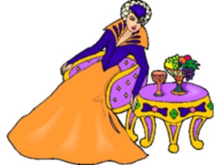 Sticker Custom Preview Image #057612 Fantasy Medieval Images Womanwith Wine