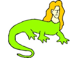 Sticker Custom Preview Image #057618 Fantasy Medieval Images Woman Lizard