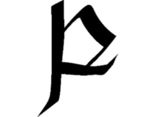 Sticker Custom Preview Image #058072 Fantasy Medieval Tolkein Scripts Tengwanda Gothic P Parma