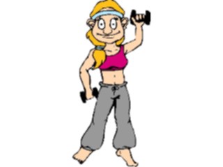 Sticker Custom Preview Image #058356 Fitness Cartoons General Weight Lifting12