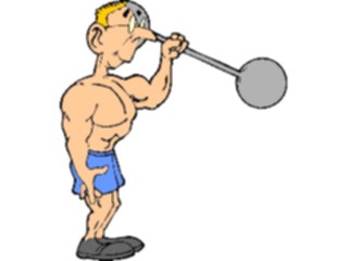 Sticker Custom Preview Image #058392 Fitness Cartoons General Weight Lifting48