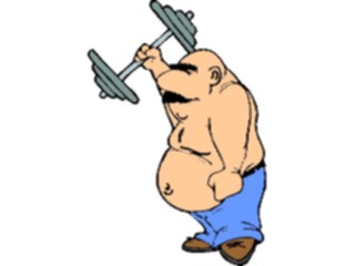 Sticker Custom Preview Image #058409 Fitness Cartoons General Weight Lifting65