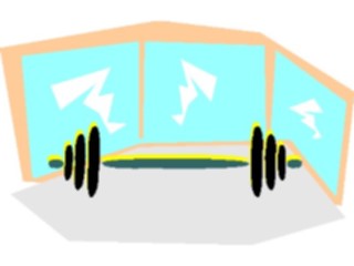 Sticker Custom Preview Image #058421 Fitness Cartoons General Weights Barbell3