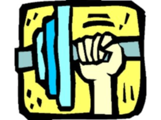 Sticker Custom Preview Image #058422 Fitness Cartoons General Weights Barbell4