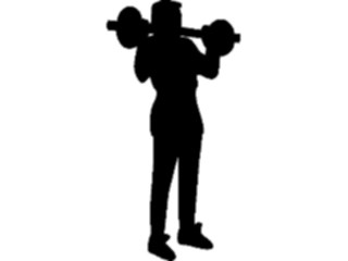 Sticker Custom Preview Image #059031 Fitness Silhouettes Weight Lifting05