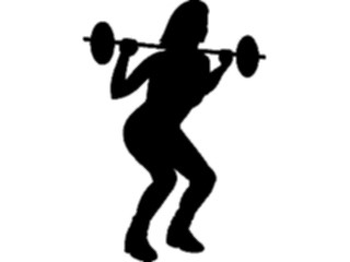 Sticker Custom Preview Image #059036 Fitness Silhouettes Weight Lifting10