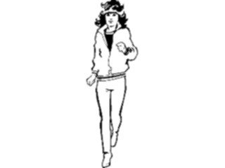 Sticker Custom Preview Image #059152 Fitness Stretching Exercise Jogging Woman2