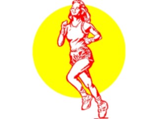 Sticker Custom Preview Image #059153 Fitness Stretching Exercise Jogging Woman3