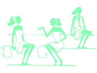 Sticker Custom Preview Image #059171 Fitness Stretching Exercise Sauna Women