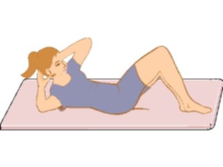 Sticker Custom Preview Image #059172 Fitness Stretching Exercise Sit Ups1