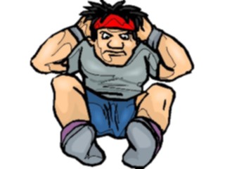 Sticker Custom Preview Image #059174 Fitness Stretching Exercise Sit Ups3