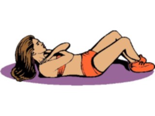 Sticker Custom Preview Image #059175 Fitness Stretching Exercise Sit Ups4