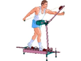 Sticker Custom Preview Image #059176 Fitness Stretching Exercise Ski Machine